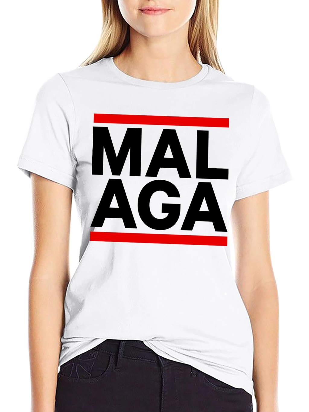 Malaga Graphic Tee - Stylish Mens Black T-Shirt