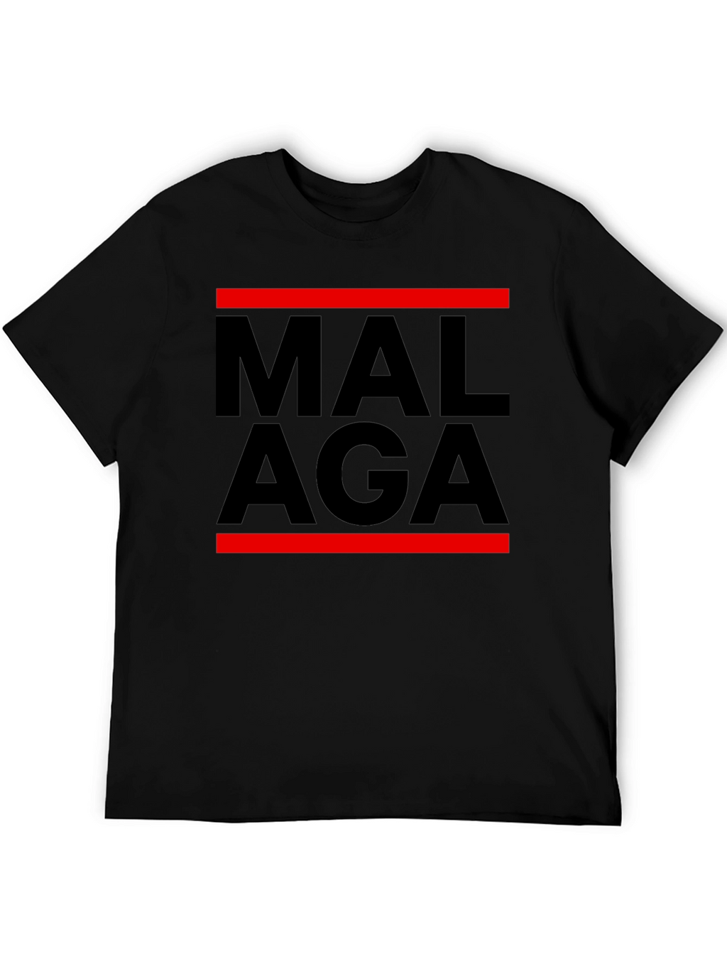 Malaga Graphic Tee - Stylish Mens Black T-Shirt