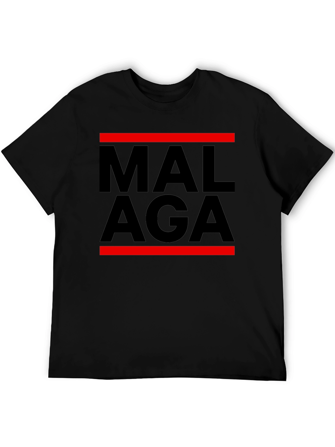 Malaga Graphic Tee - Stylish Mens Black T-Shirt