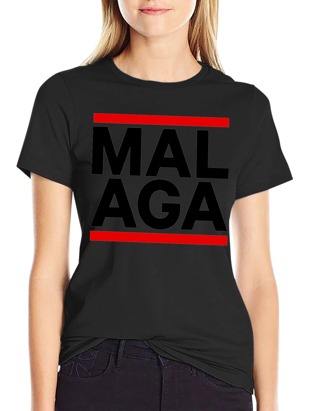 Malaga Graphic Tee - Stylish Mens Black T-Shirt