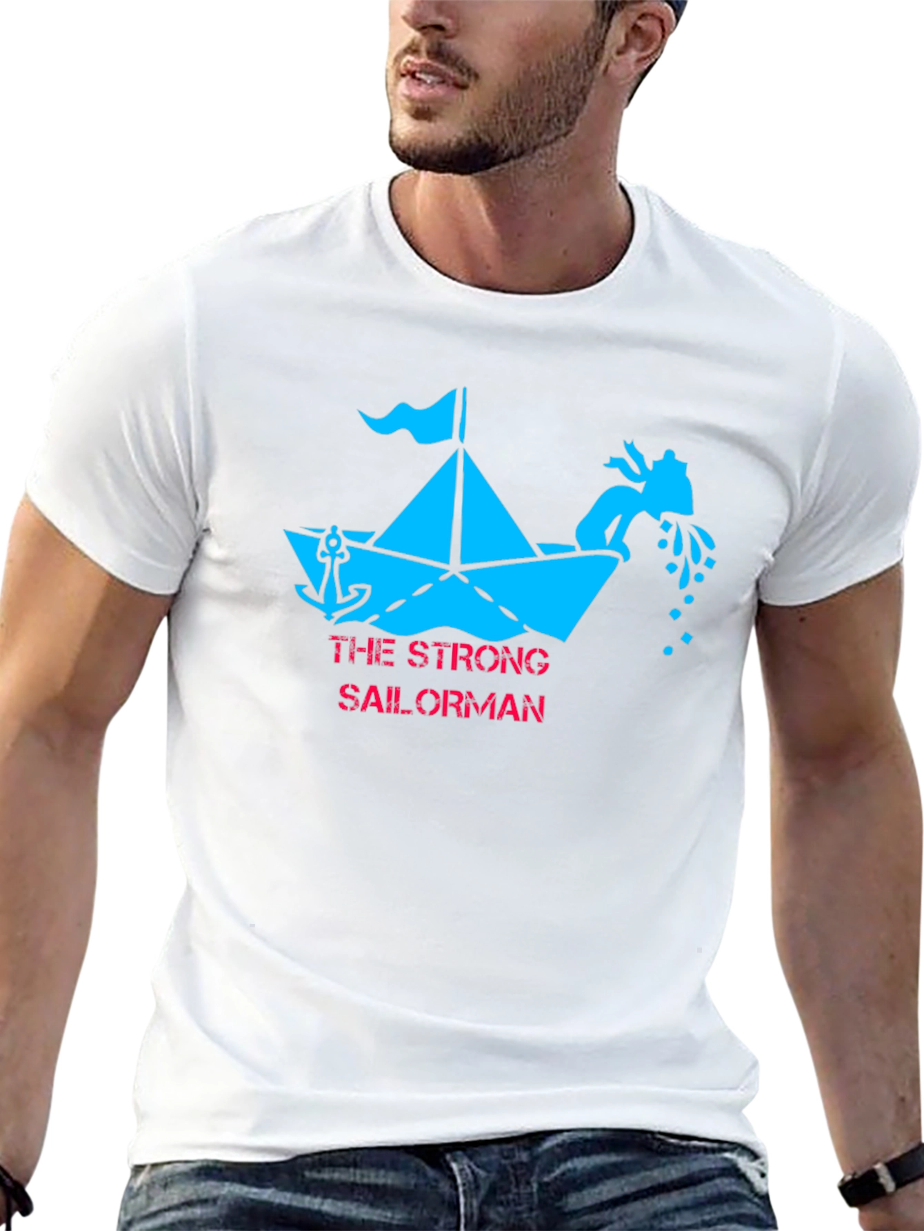 Strong Sailor Black T-Shirt