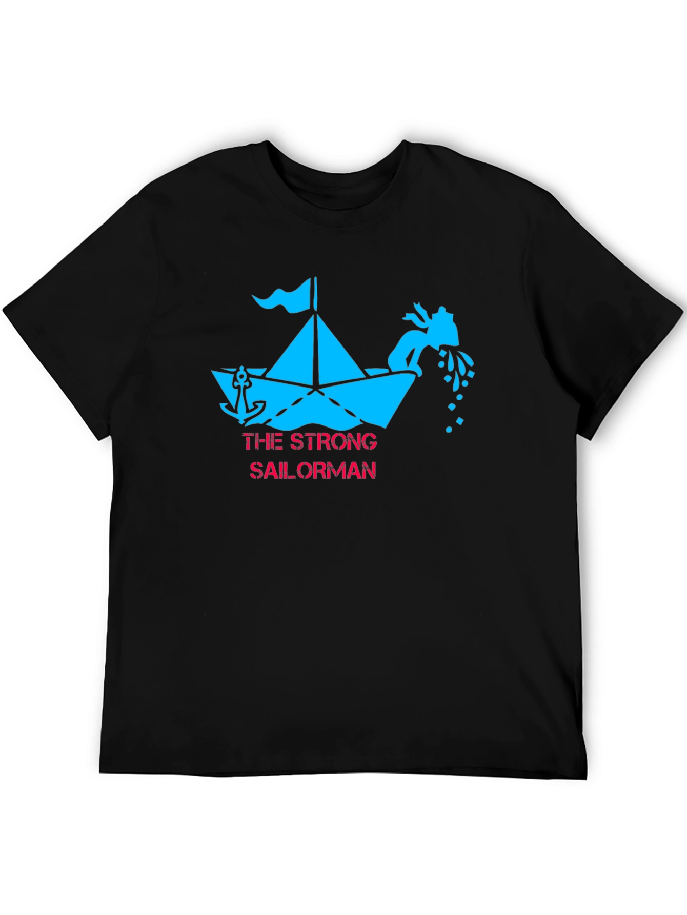Strong Sailor Black T-Shirt
