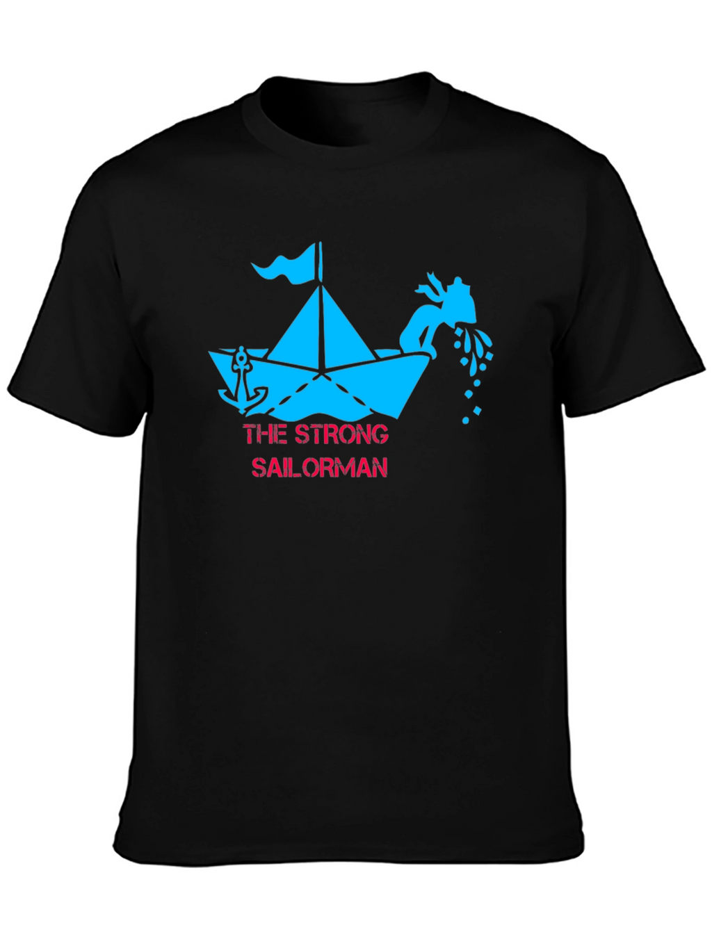 Strong Sailor Black T-Shirt