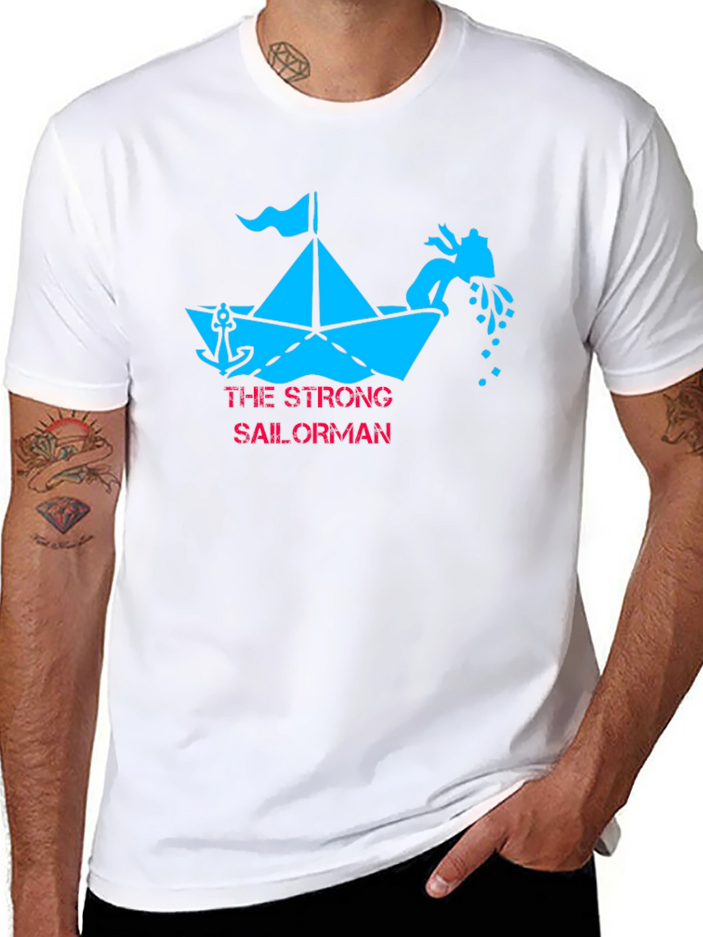 Strong Sailor Black T-Shirt
