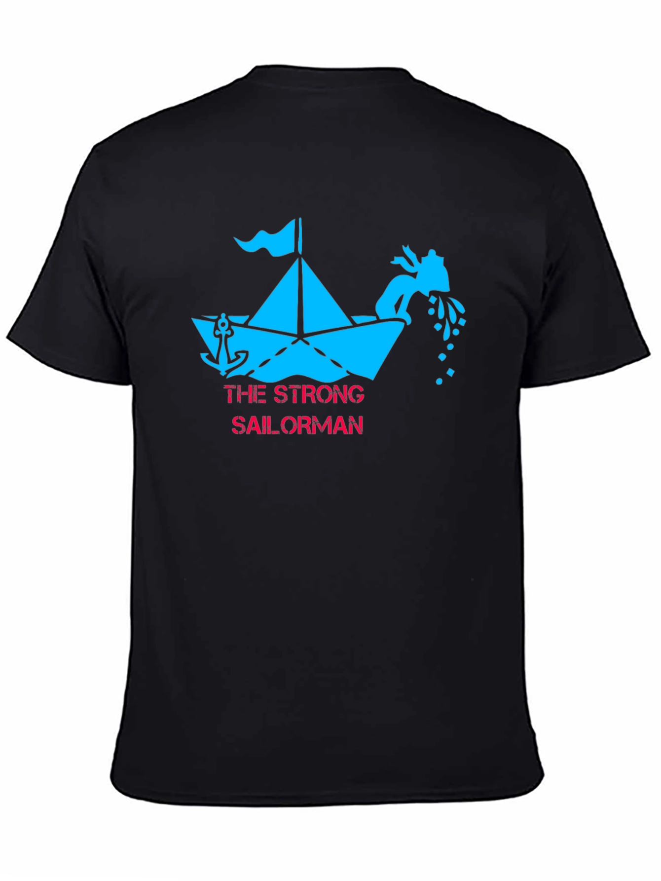 Strong Sailor Black T-Shirt