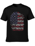 USA Flag Fingerprint T-Shirt - Patriotic Tee