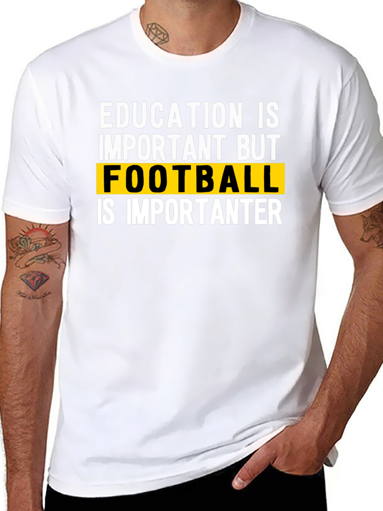 Education vs Football Graphic Tee