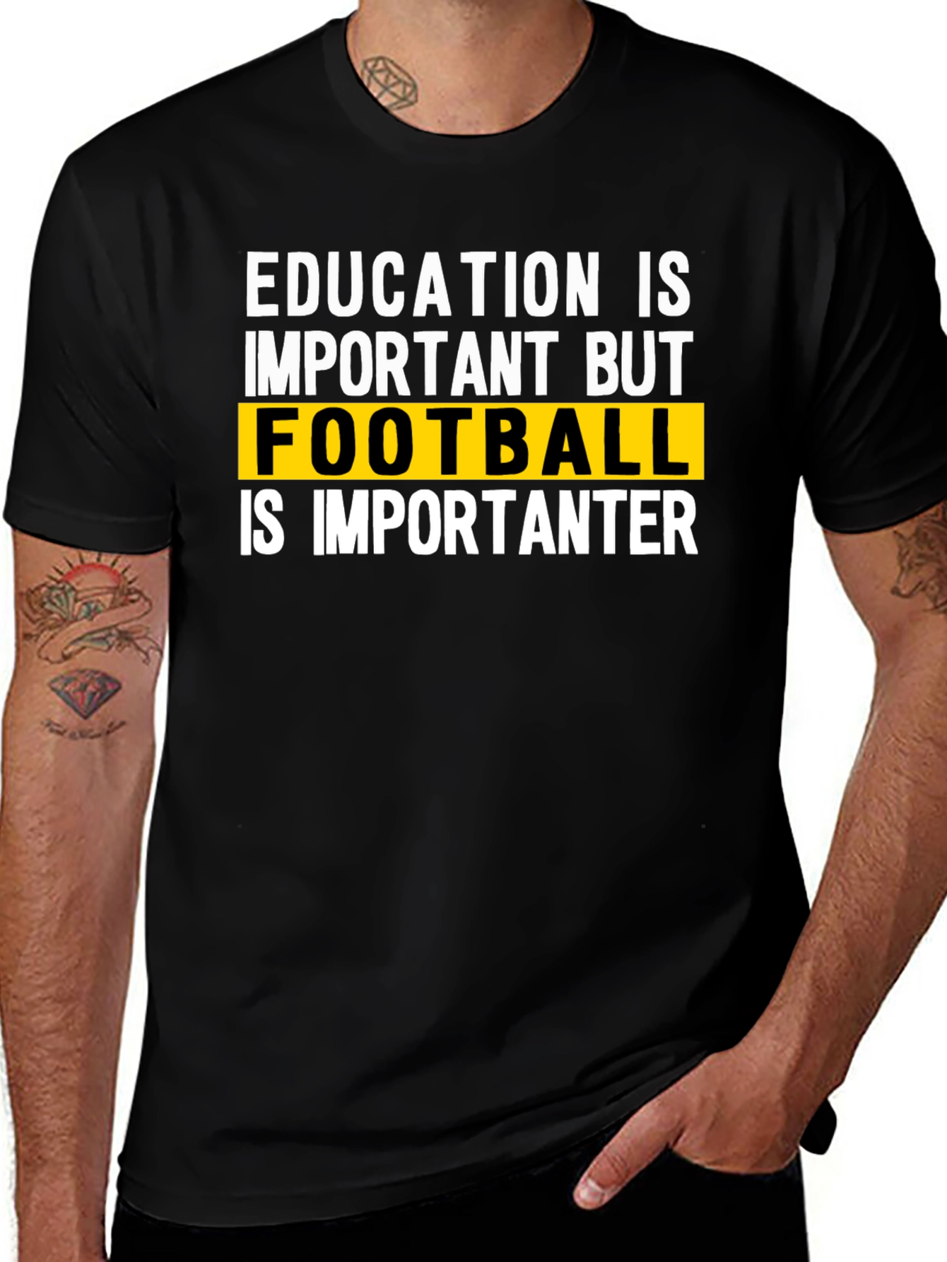 Education vs Football Graphic Tee