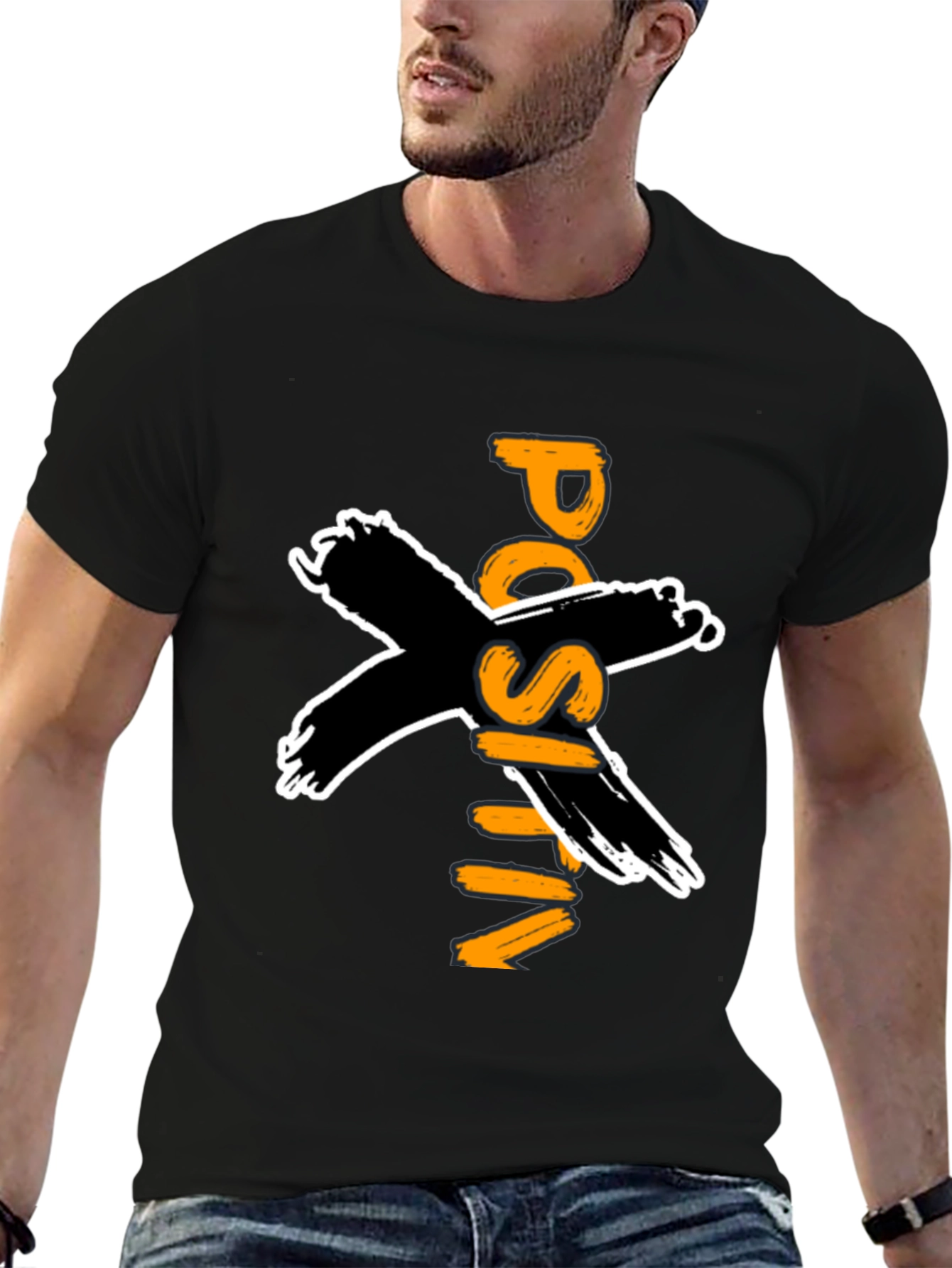 Positive Vibes Black Graphic T-Shirt