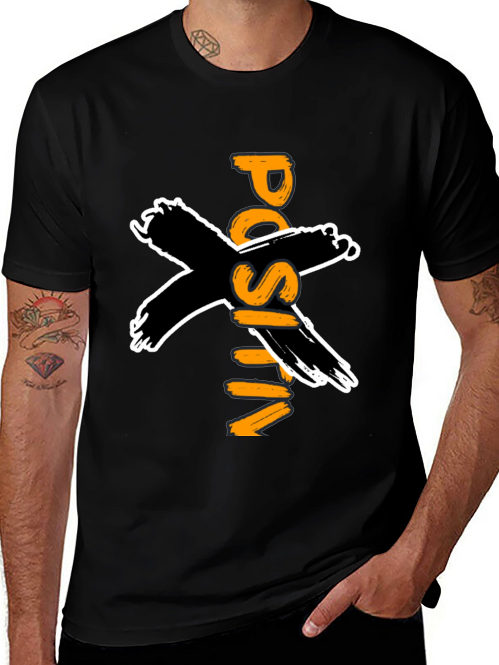 Positive Vibes Black Graphic T-Shirt