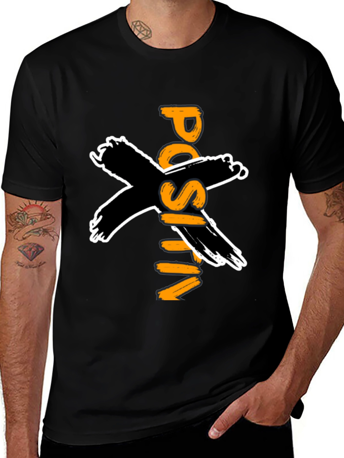 Positive Vibes Black Graphic T-Shirt