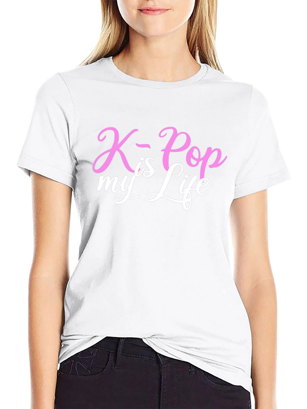 K-Pop is My Life Graphic Tee - Black