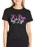 K-Pop is My Life Graphic Tee - Black