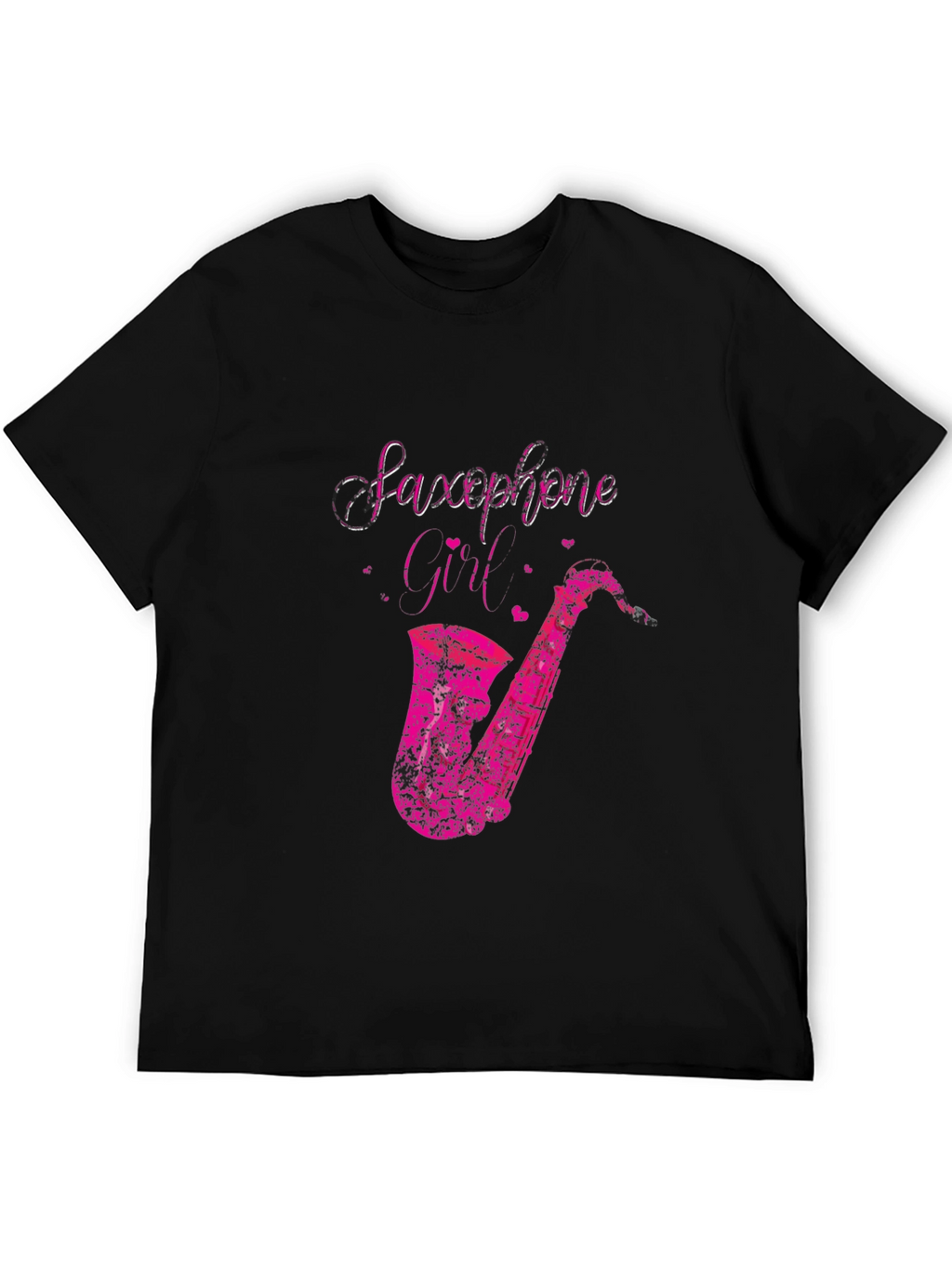 Saxophone Girl Graphic Tee - Black