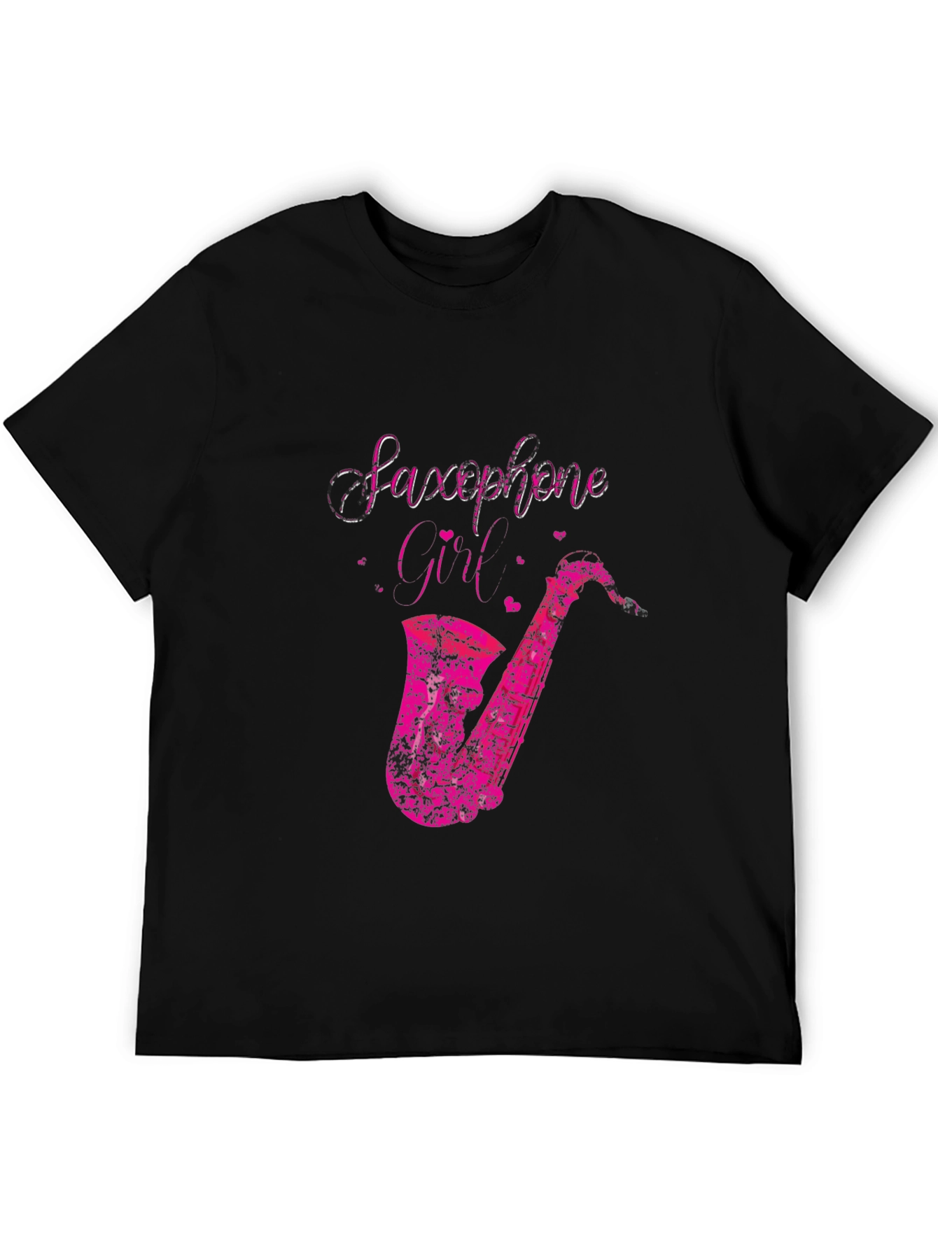 Saxophone Girl Graphic Tee - Black