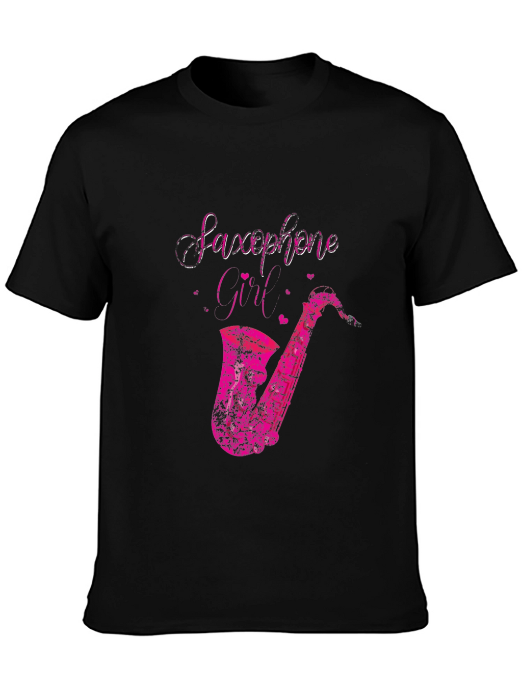 Saxophone Girl Graphic Tee - Black