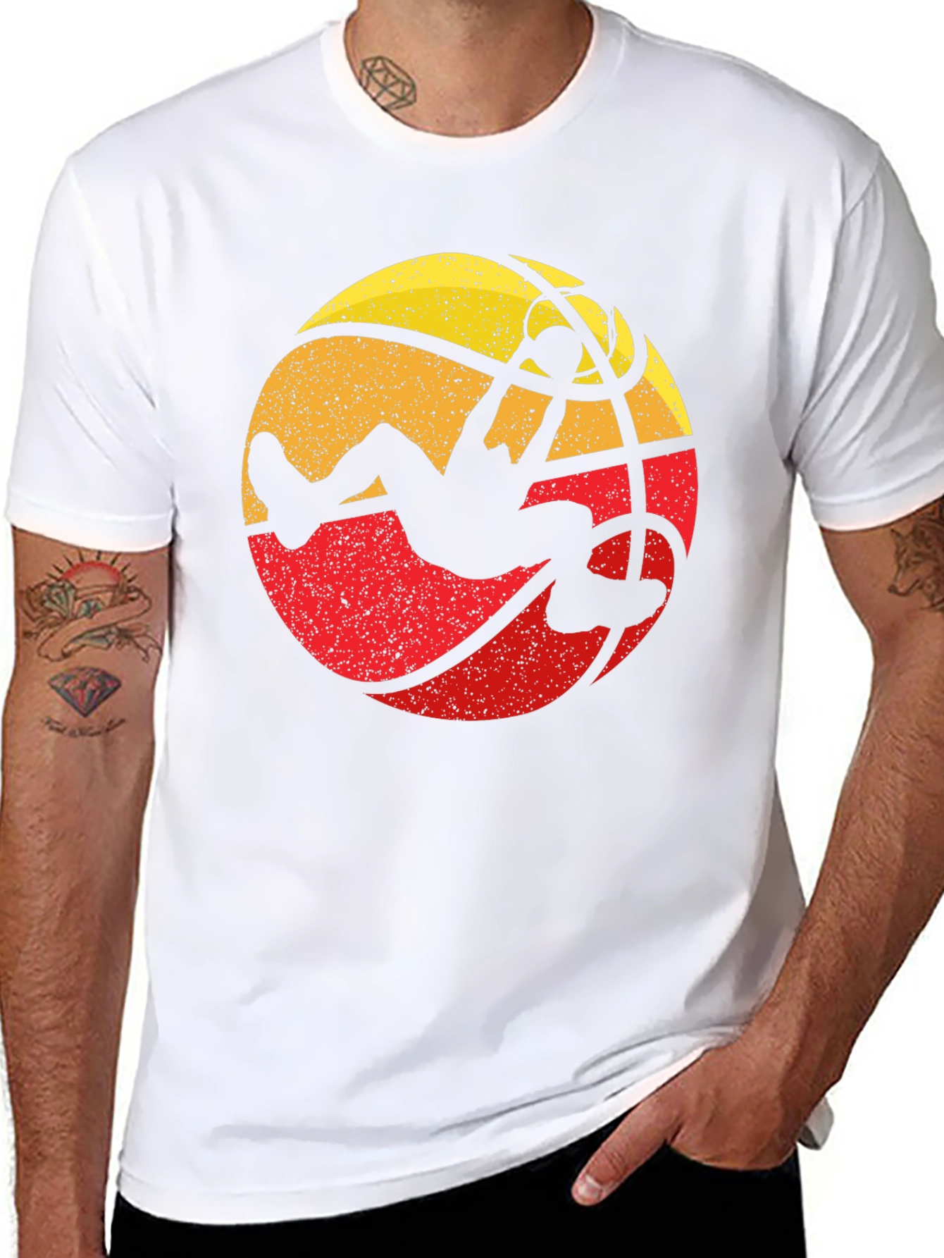 Retro Basketball Dunk Graphic Tee