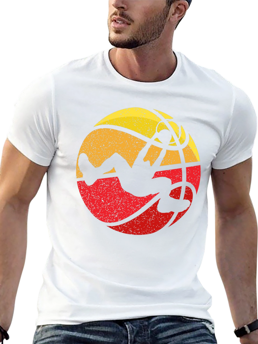 Retro Basketball Dunk Graphic Tee