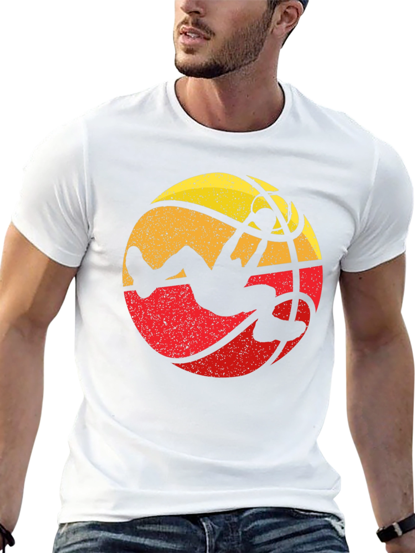 Retro Basketball Dunk Graphic Tee
