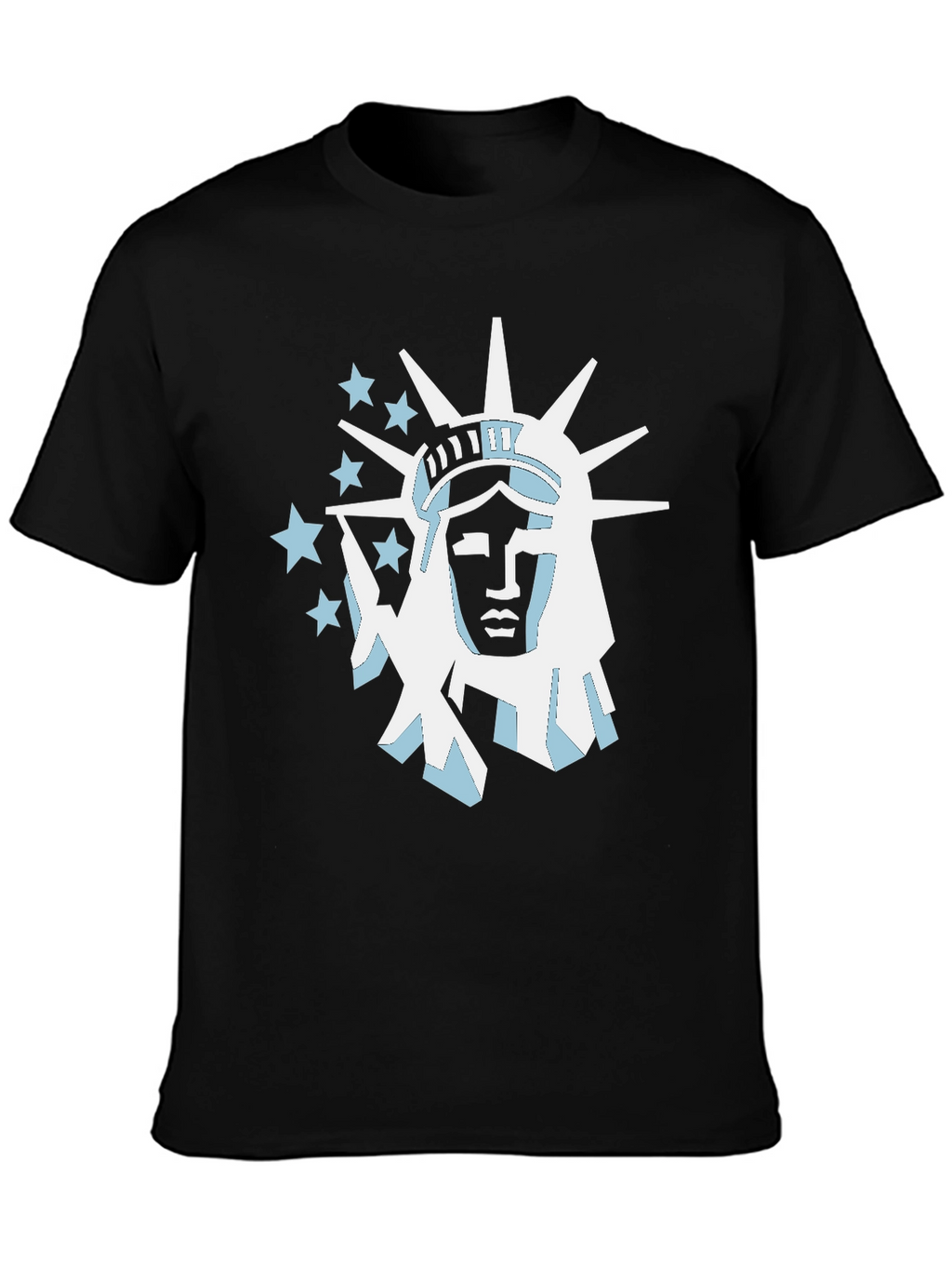 Statue of Liberty Graphic Tee - Black Cotton T-Shirt