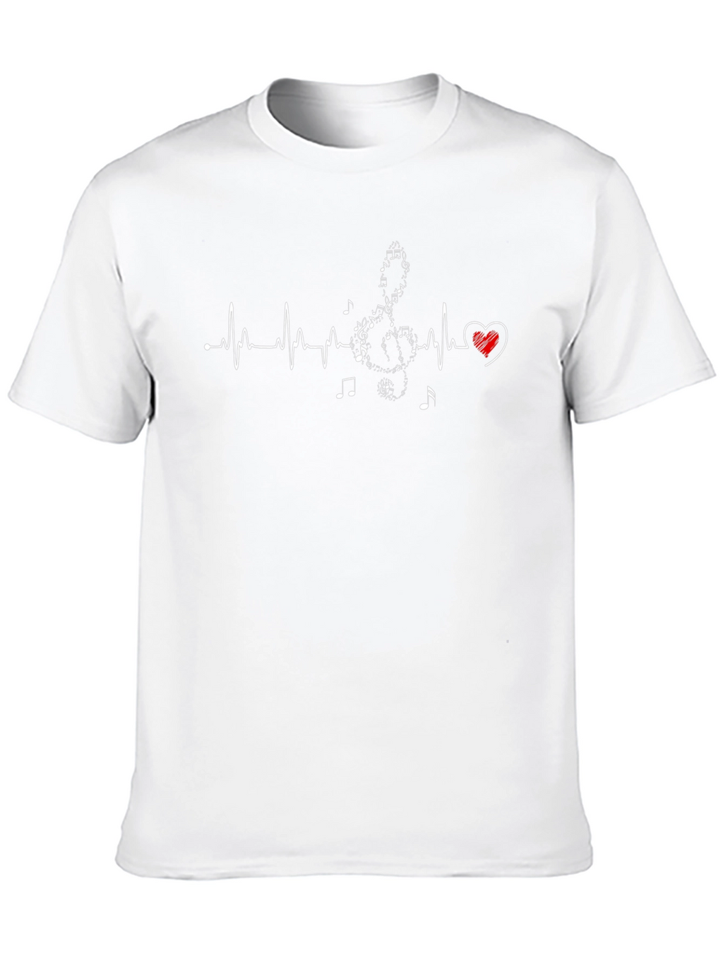 Music Heartbeat T-Shirt - Black