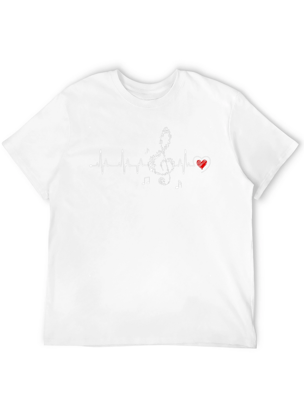 Music Heartbeat T-Shirt - Black