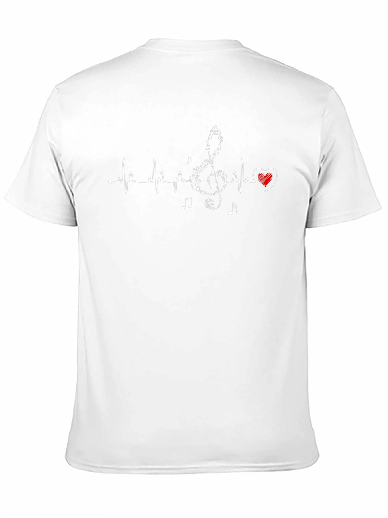 Music Heartbeat T-Shirt - Black