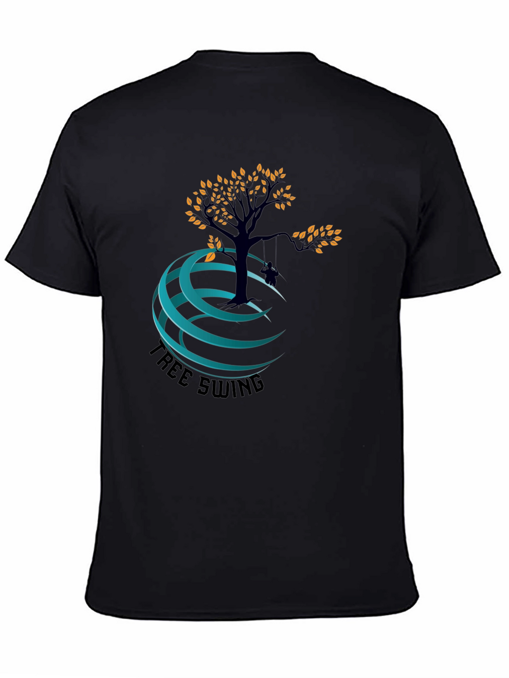 Tree Swing Graphic Black T-Shirt