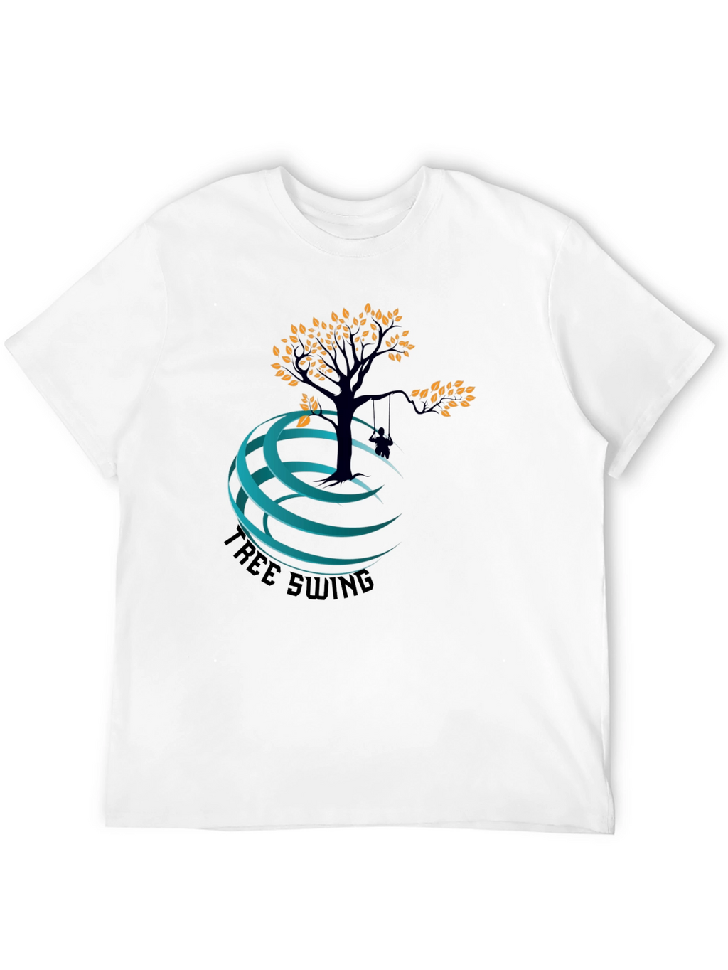 Tree Swing Graphic Black T-Shirt