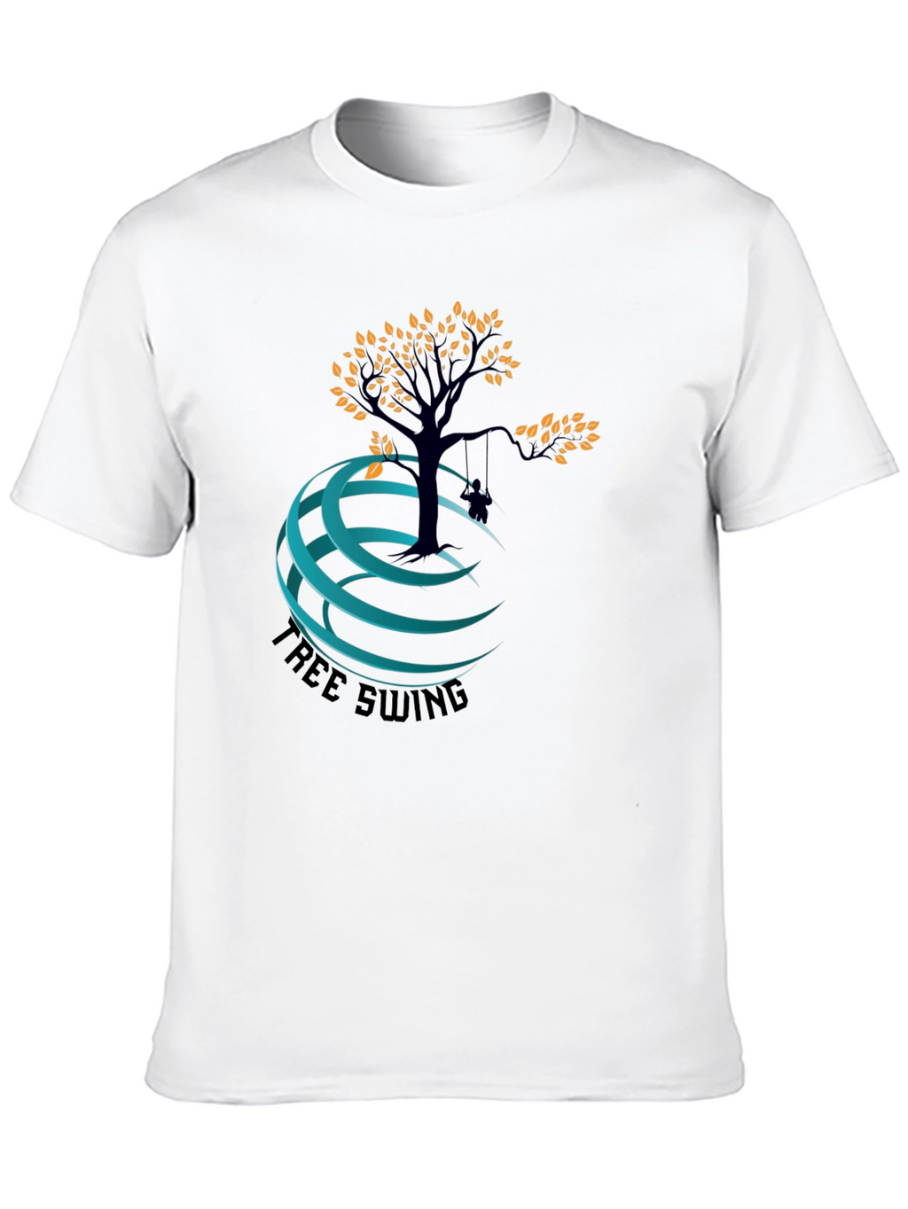 Tree Swing Graphic Black T-Shirt