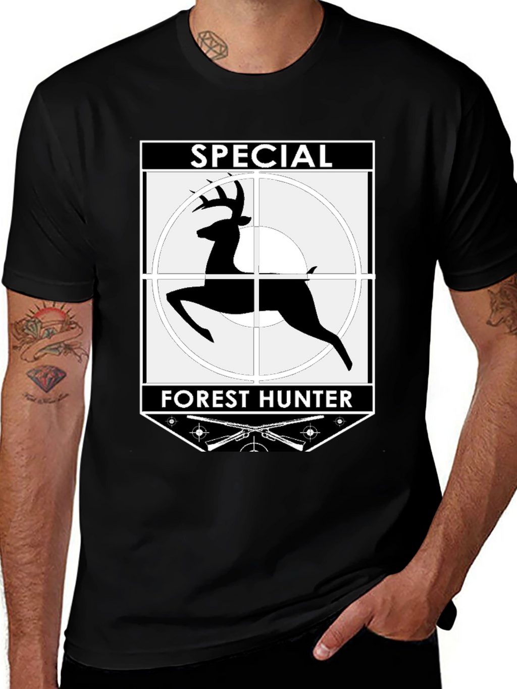 Special Forest Hunter T-Shirt Deer Target Graphic Tee