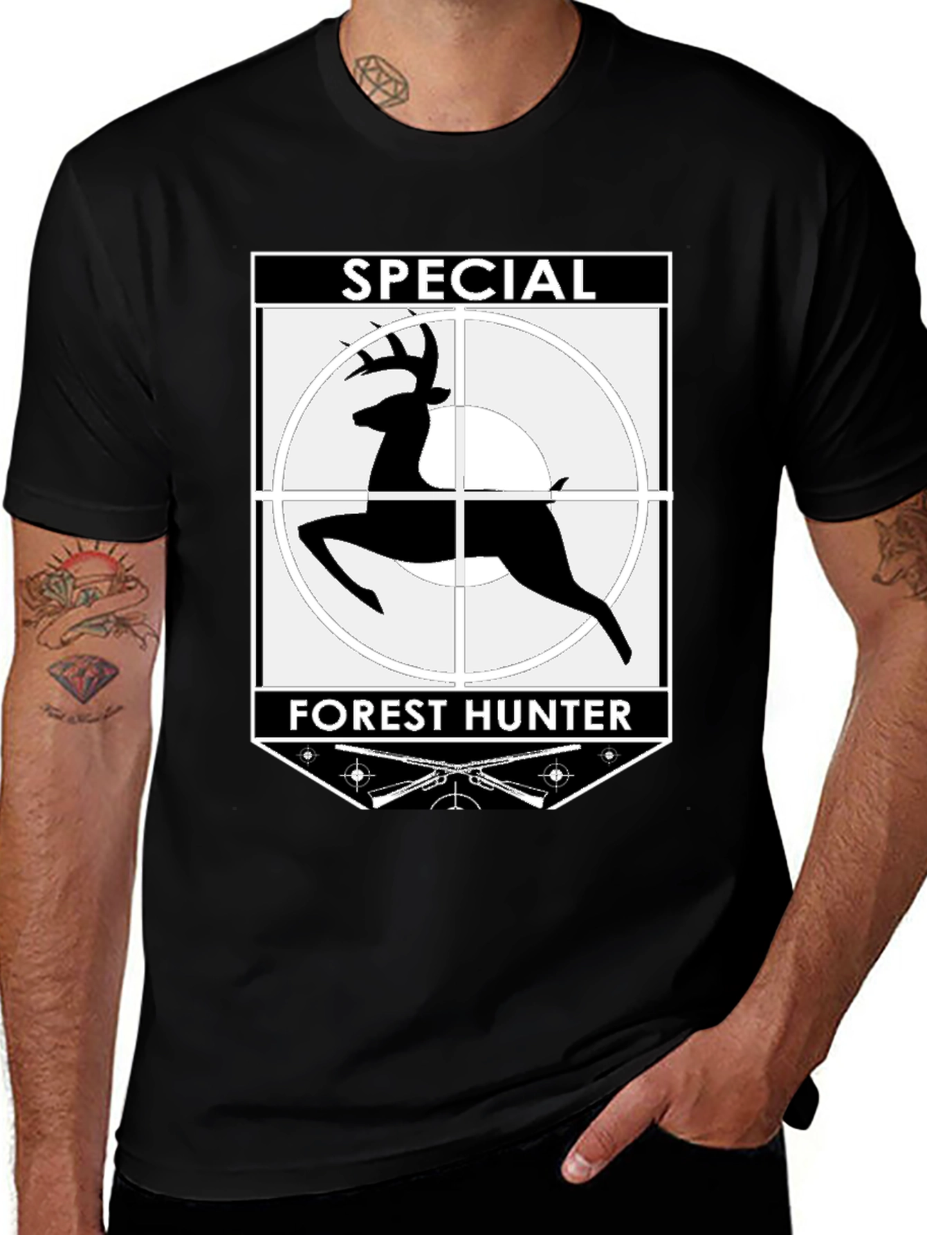 Special Forest Hunter T-Shirt Deer Target Graphic Tee