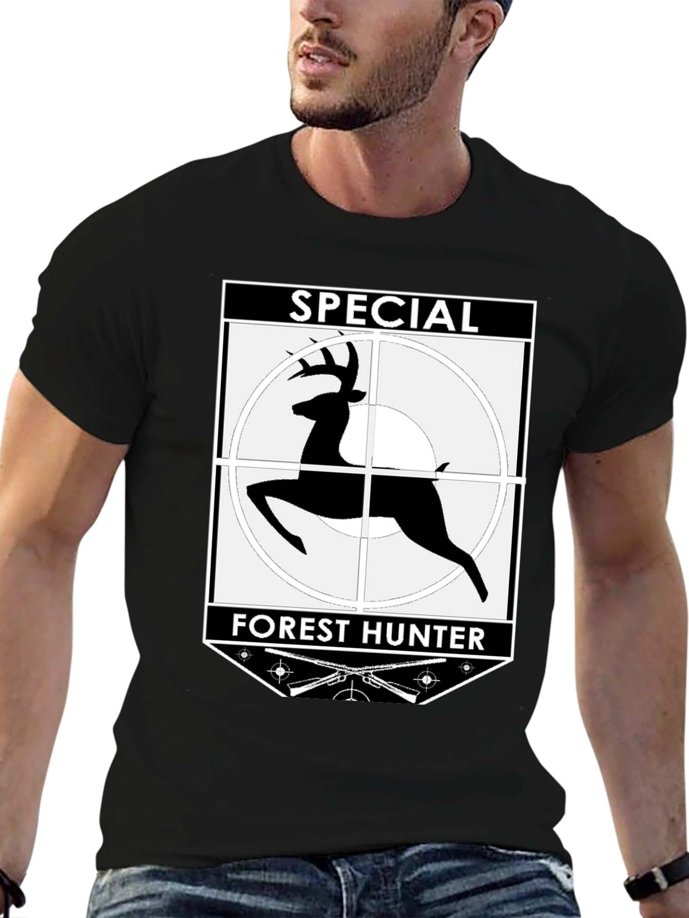 Special Forest Hunter T-Shirt Deer Target Graphic Tee