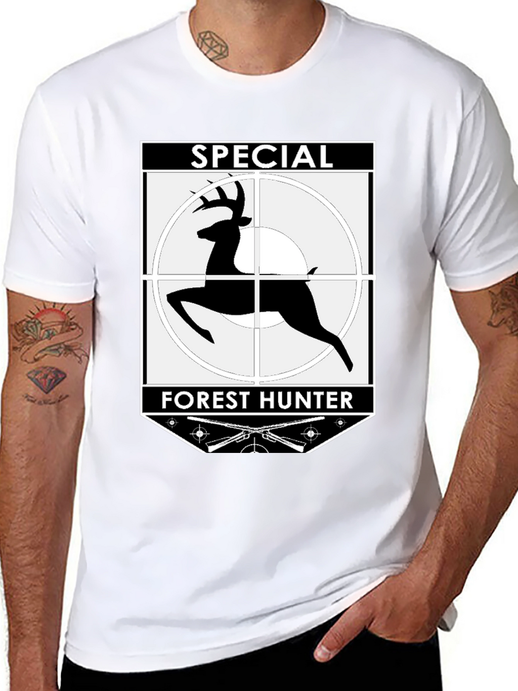 Special Forest Hunter T-Shirt Deer Target Graphic Tee
