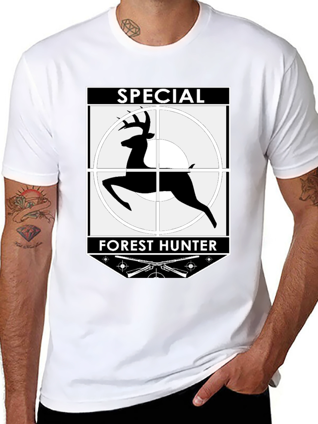 Special Forest Hunter T-Shirt Deer Target Graphic Tee