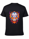 Flaming Skull Graphic T-Shirt