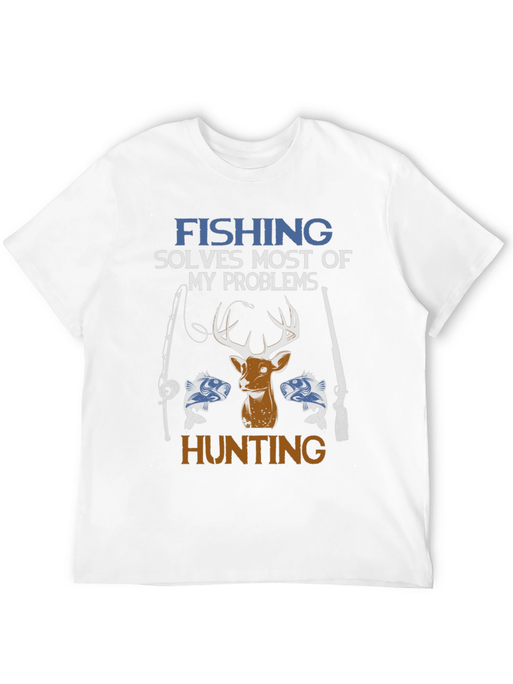 Fishing & Hunting Graphic Tee - Mens Black T-Shirt