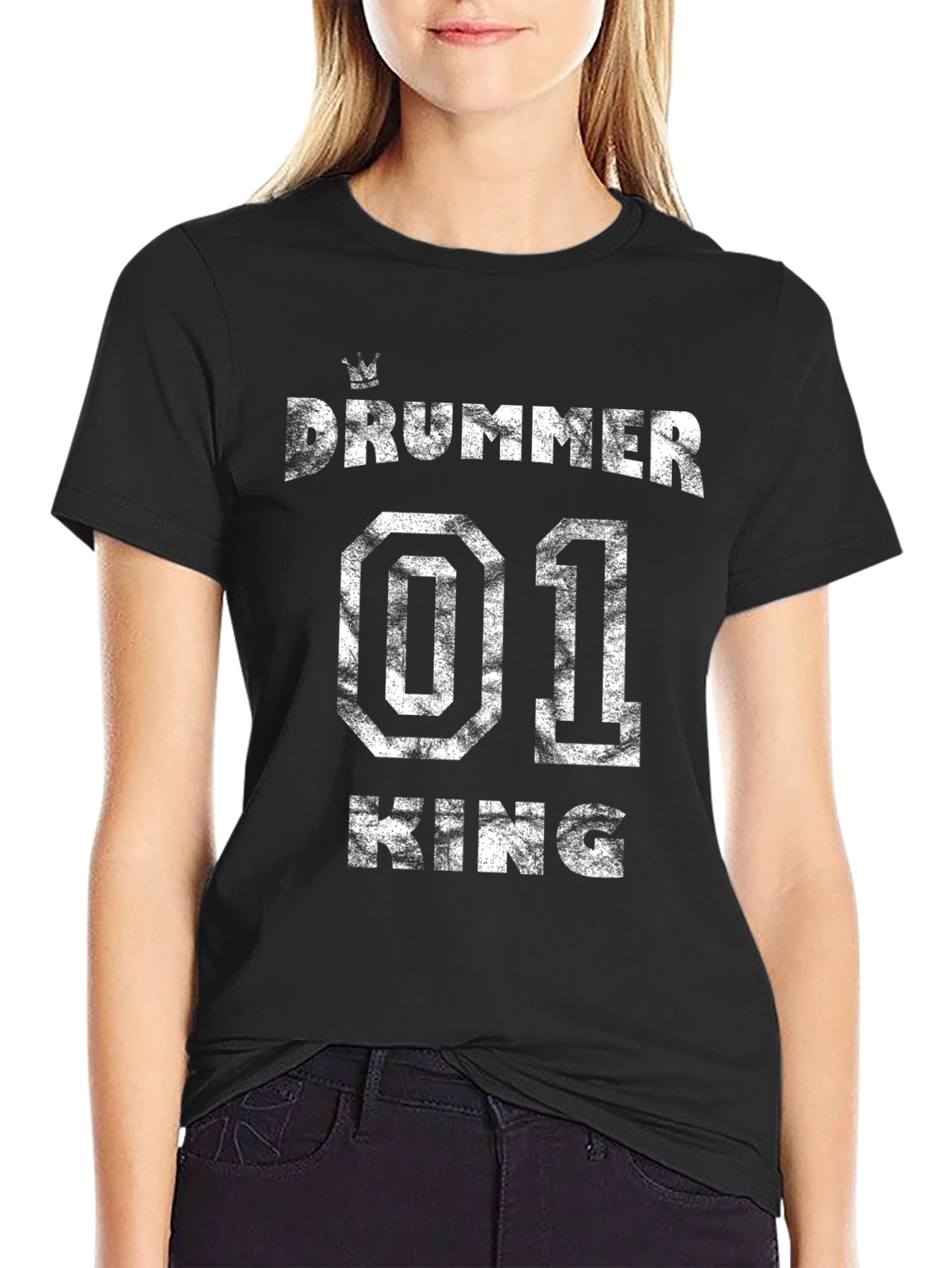 Drummer King 01 T-Shirt - Black
