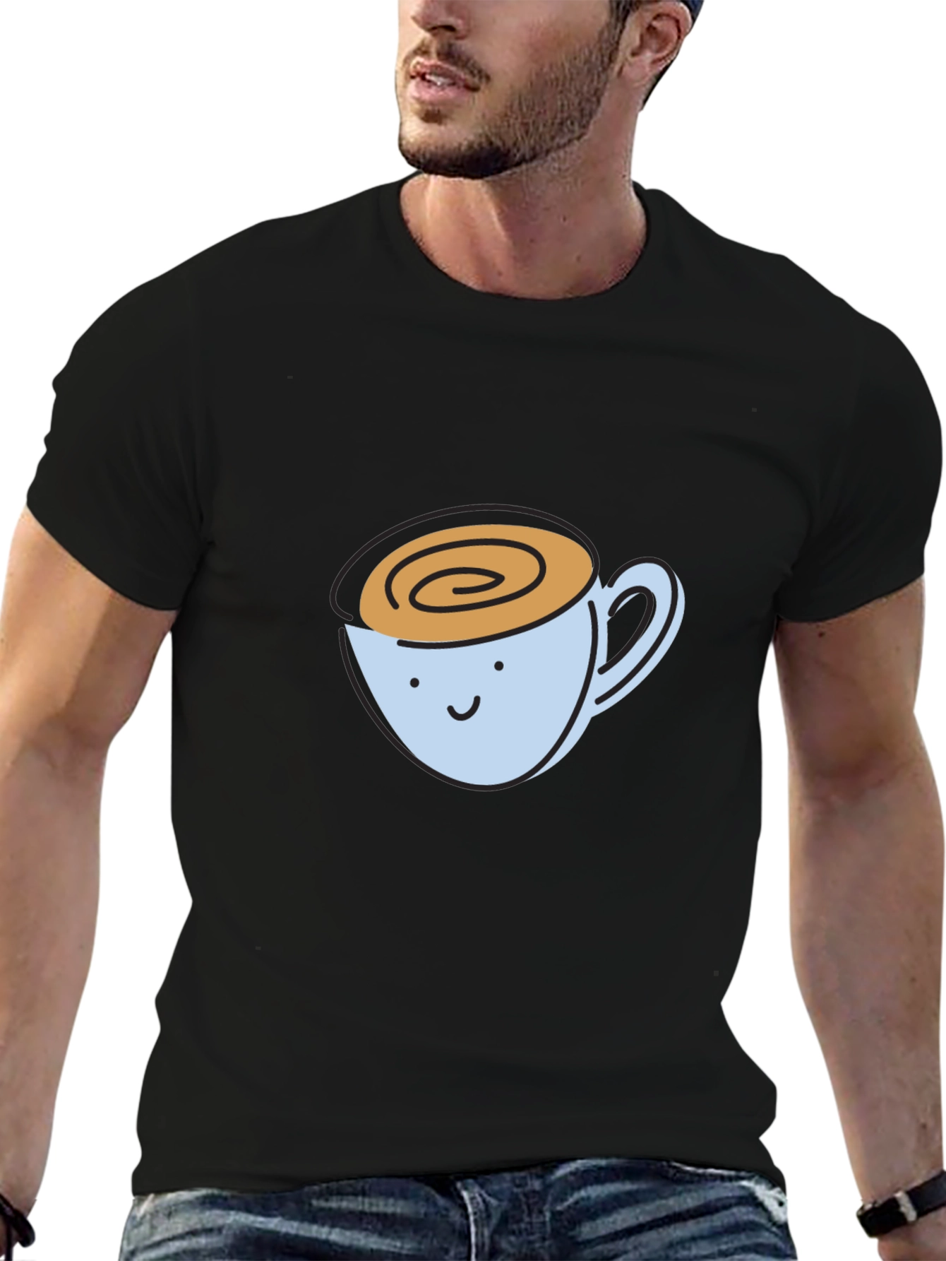 Cute Coffee Cup Graphic T-Shirt
