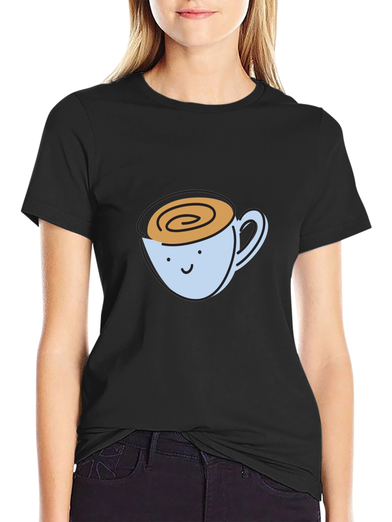Cute Coffee Cup Graphic T-Shirt