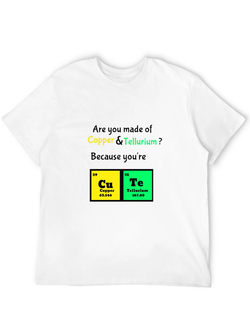 Funny Chemistry T-Shirt - Copper Tellurium