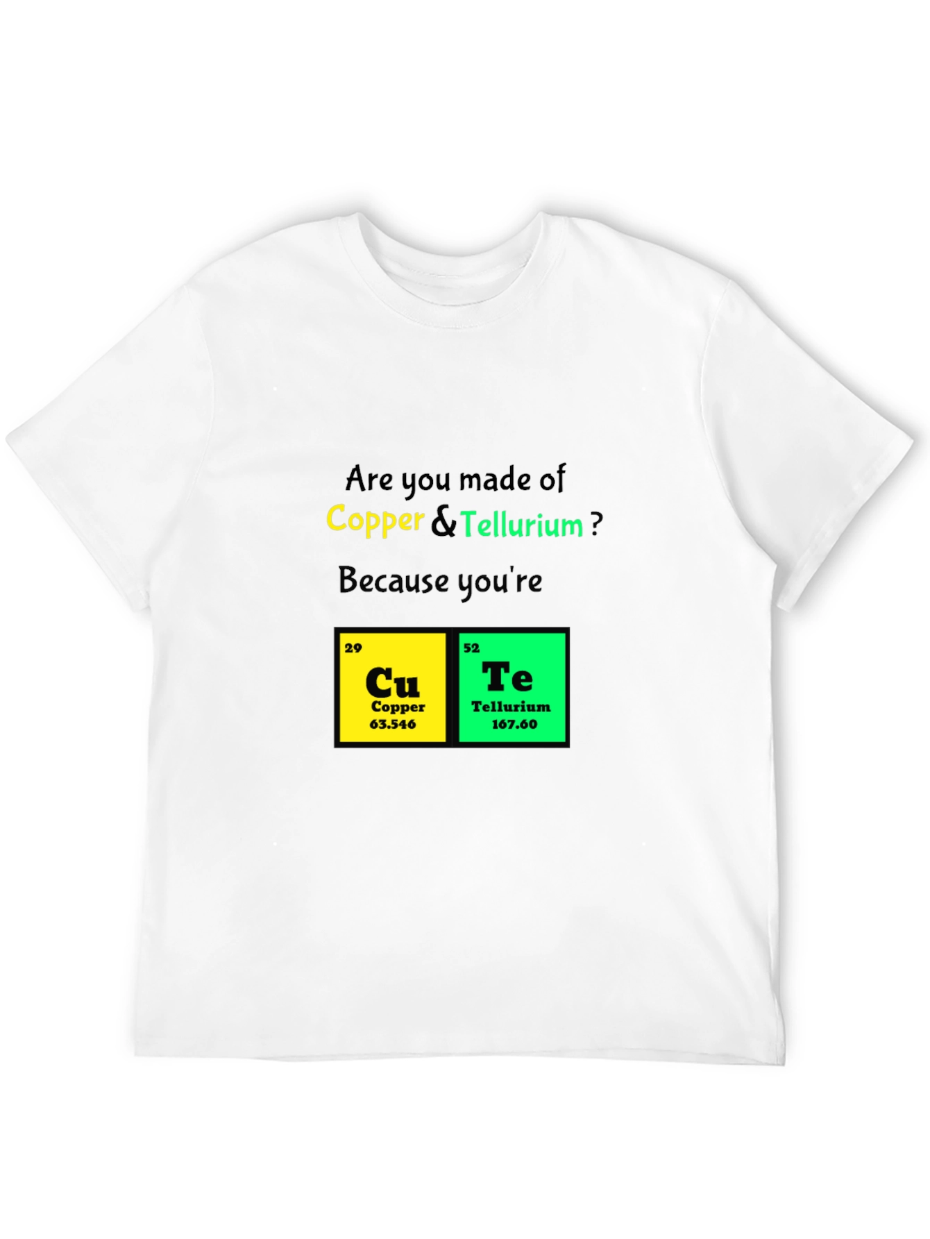 Funny Chemistry T-Shirt - Copper Tellurium