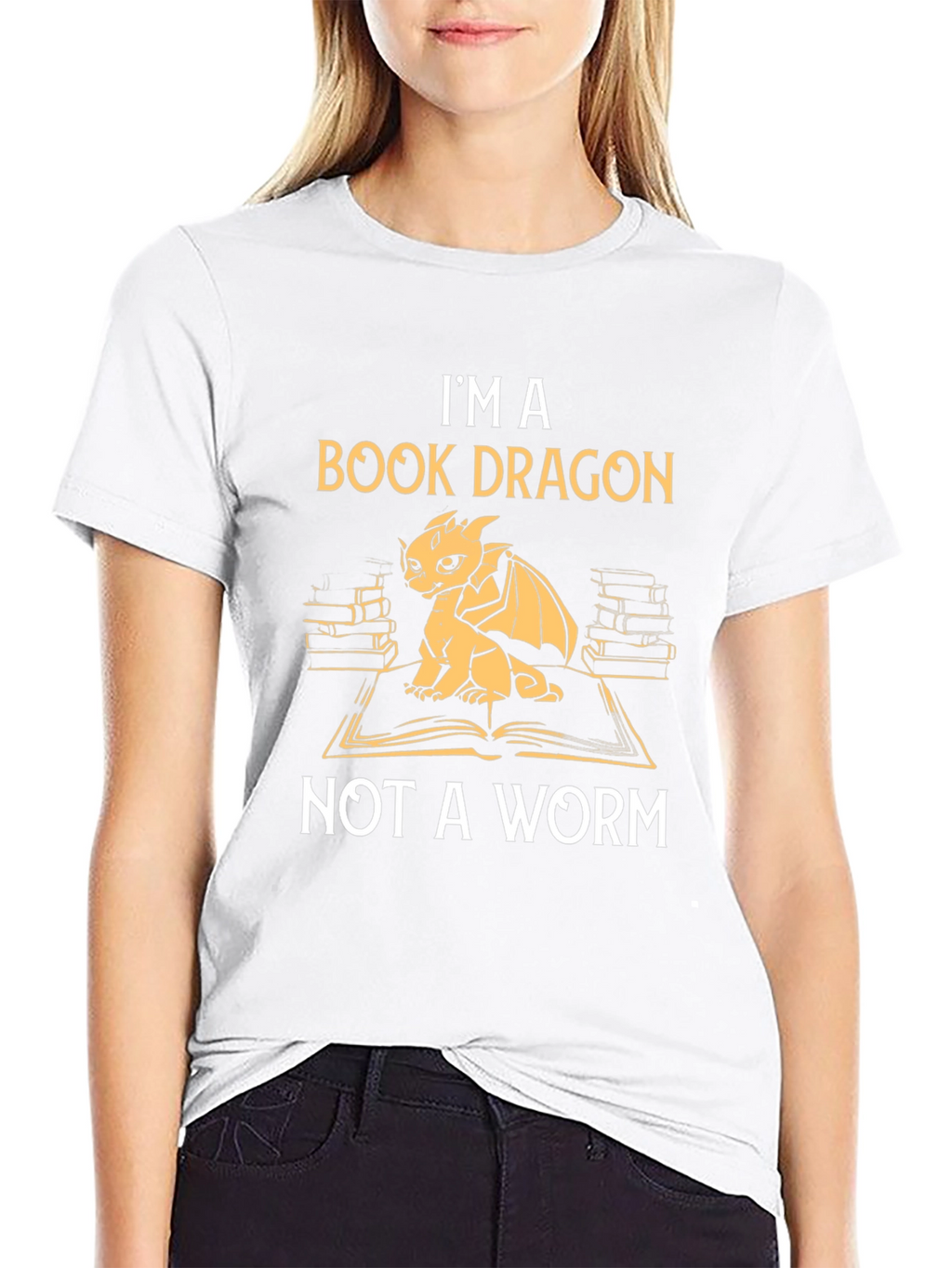 Book Dragon Graphic T-Shirt - Literary Humor Tee