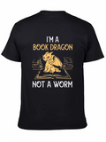 Book Dragon Graphic T-Shirt - Literary Humor Tee