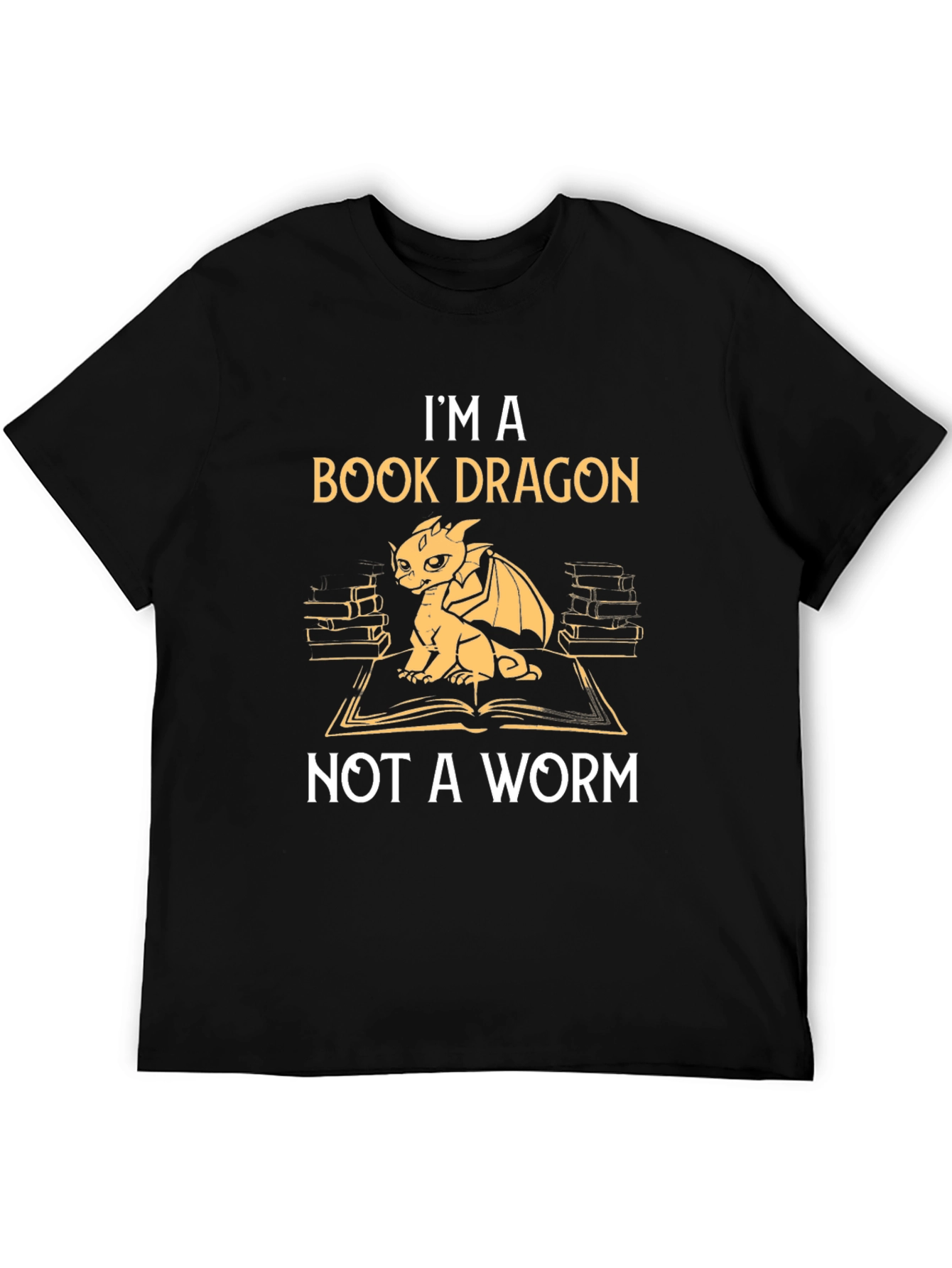Book Dragon Graphic T-Shirt - Literary Humor Tee
