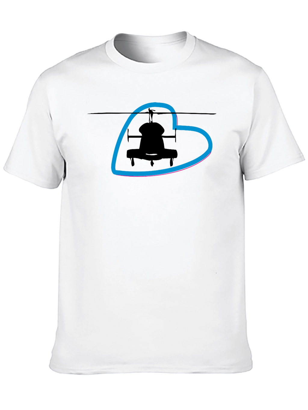 Helicopter Heart T-Shirt - Black