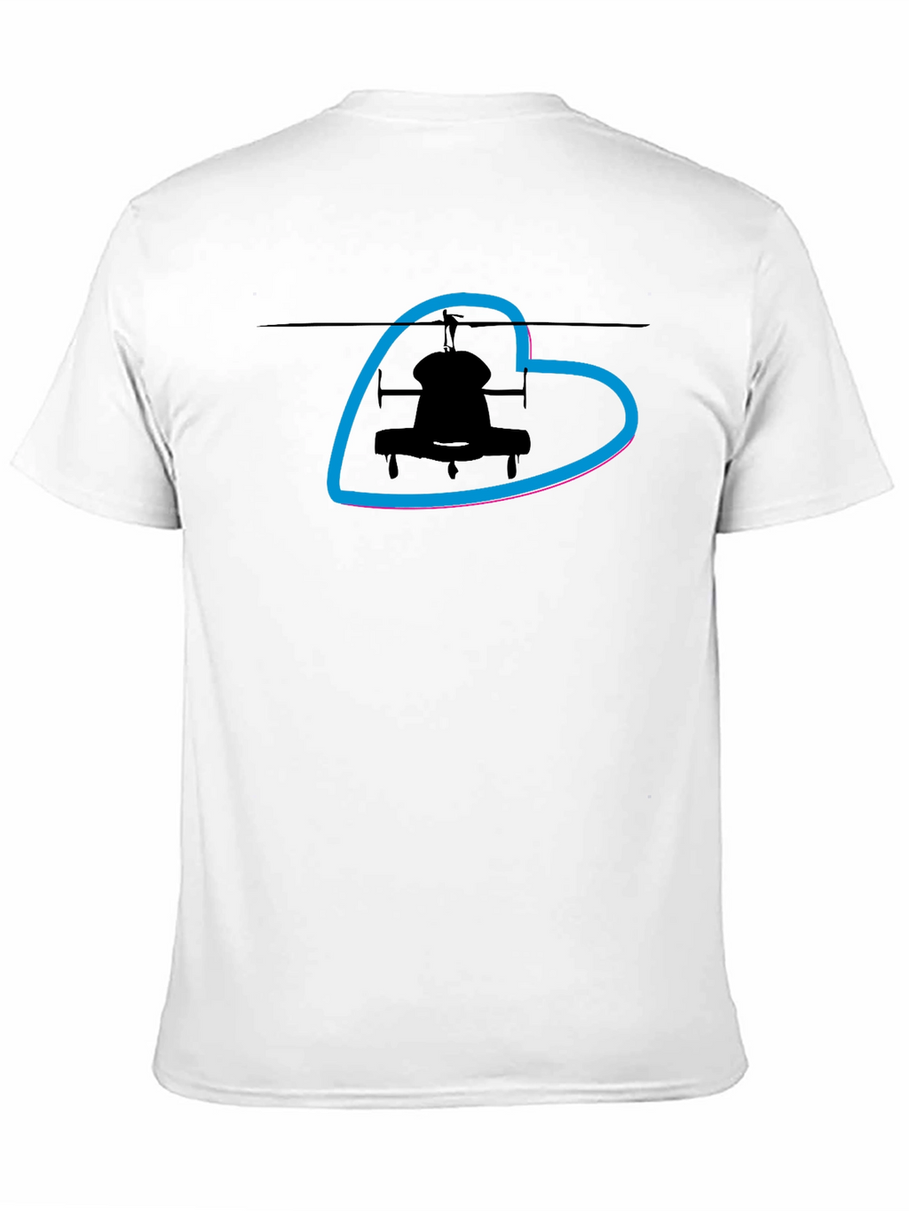 Helicopter Heart T-Shirt - Black