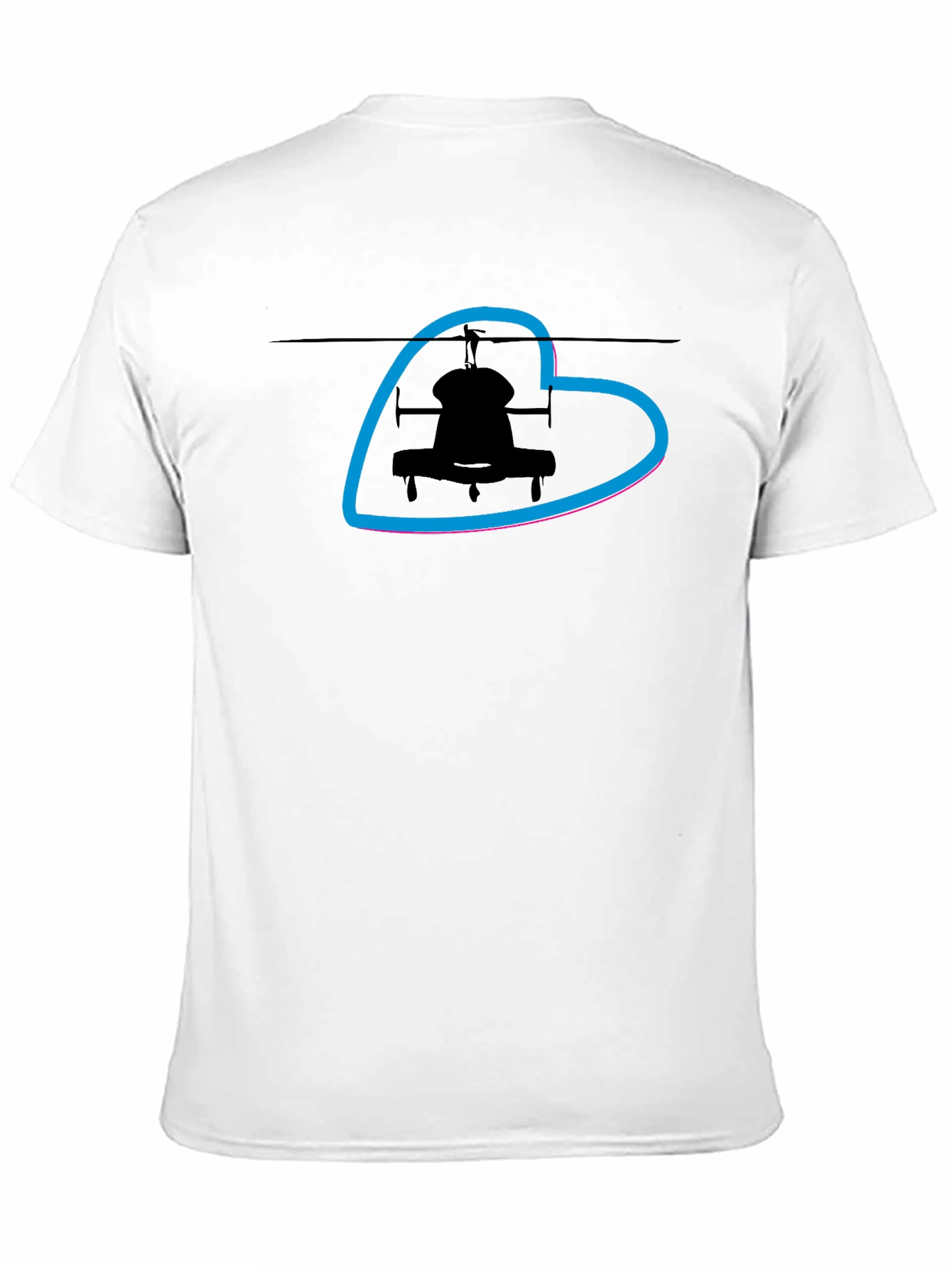 Helicopter Heart T-Shirt - Black