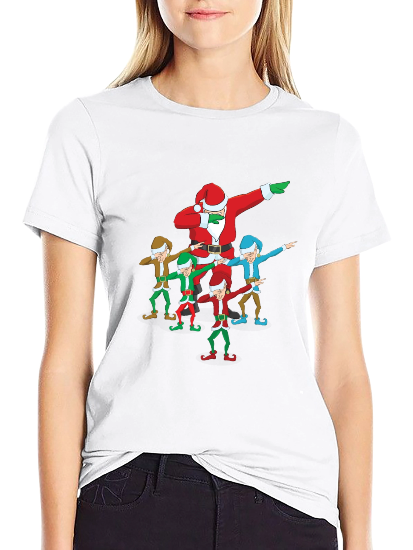 Dabbing Santa & Elves Graphic T-Shirt