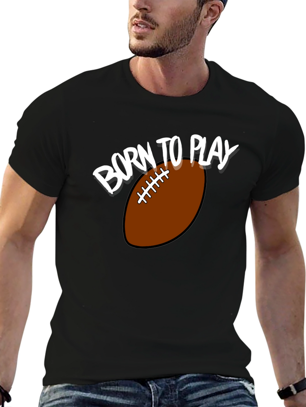 Born to Play Football Graphic T-Shirt